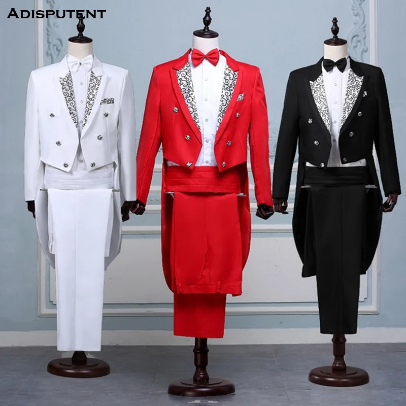 Adisputent Black Thin Dress suit Men Male Tuxedo Suits Business Formal Dress Blazer Office Pants Set Cosplay 2 pieces costume