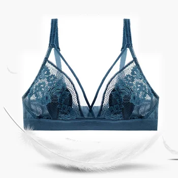 

Sexy Lingerie Lace Women Bra Seamless Push Up Bra Transparent Temptate Brassiere Thin Wireless Breathable Bralette Underwear