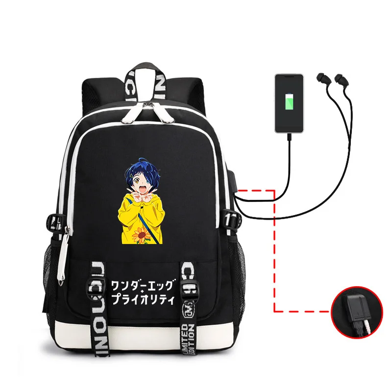 Wonder Egg Priority Anime Backpack Cosplay Usb Large Capacity Schoolbag Bookbag Shoulderbag Boy Girl Travelbag Laptop Bags 2021