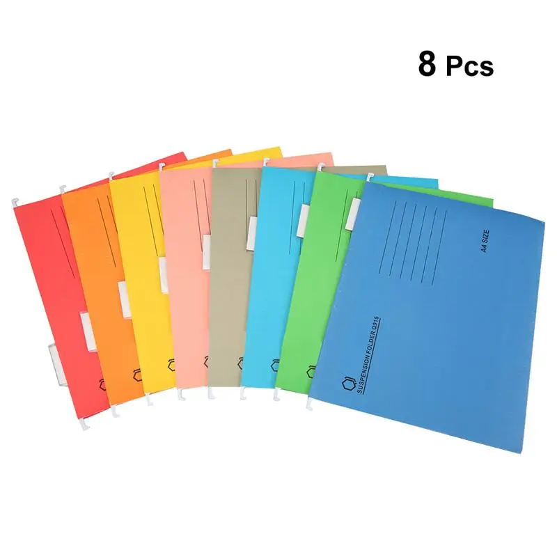 Carpeta de suspensión de tamaño A4 no tóxica gruesa, práctico archivador colgante, suministros de oficina de escritorio, soporte para documentos con Marco, 8 Uds.