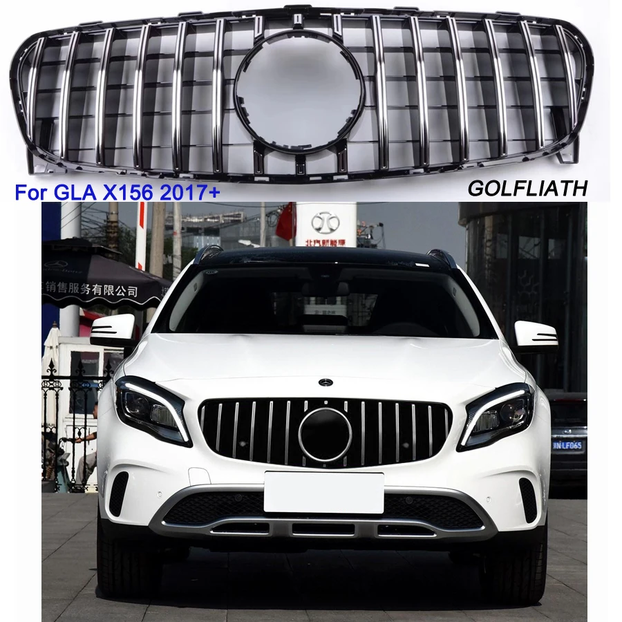 GTR стиль Передняя решетка для нового GLA X156 класса GLA200 GLA250 GLA260 радиатора Mercedes Benz 2017