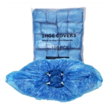

Household 100pcs Shoes Cover Case Disposable Plastic Anti Droplet Dust Rain Shoe Covers Disposable Waterproof Shoe Cover Pouch