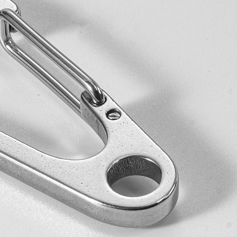 Large Solid Steel Load Bearing Buckle Hanging Carabiner Keychain Silver 3PCS 
