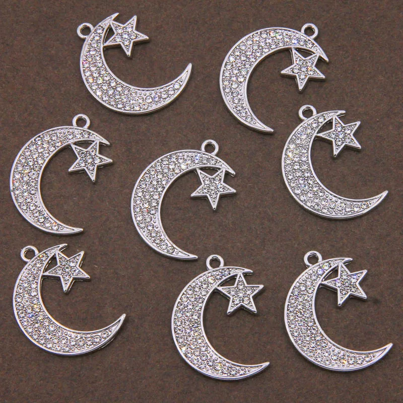 6 шт. оптовая торговля религиозная мусульманская Форма Луны гламурный исламский