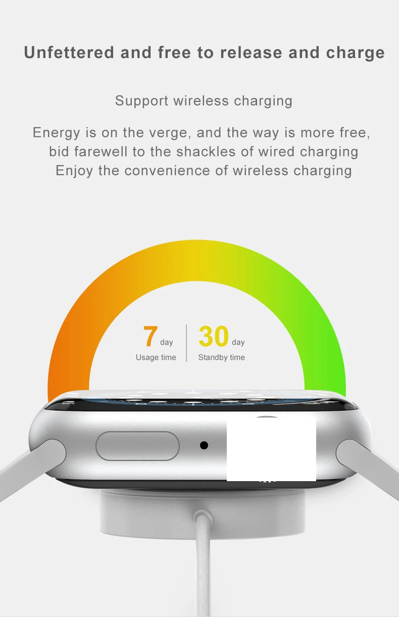 Original M36 Plus 1.8 inch Smart Watch 44MM Bluetooth Call Wireless Charging IP67 Waterproof Music Play Password Lock Smartwatch