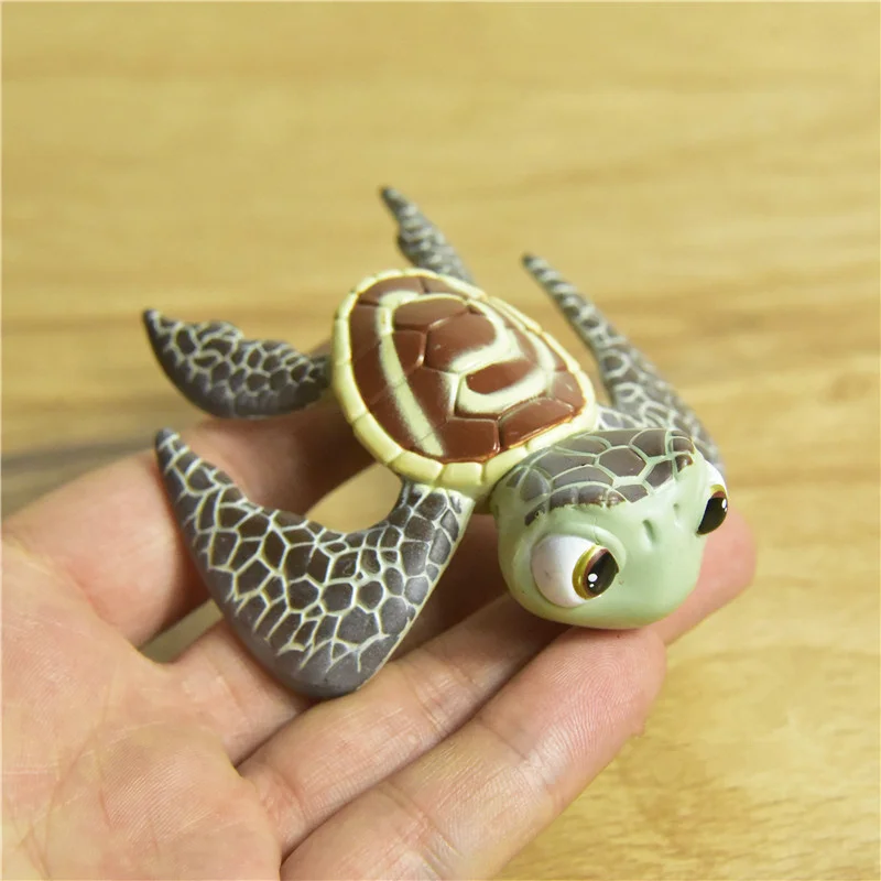 

1piece Finding Nemo green turtle Crush 8cm mini PVC Action Figure Anime Collection Figurine doll mini Toy model for children