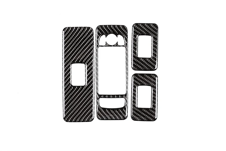 Carbon Fiber 4 шт. мягкое углеродное волокно для Land Rover Дискавери Спорт- автомобильные аксессуары кнопка подъема окна автомобиля рамка отделка наклейки - Название цвета: Carbon Fiber