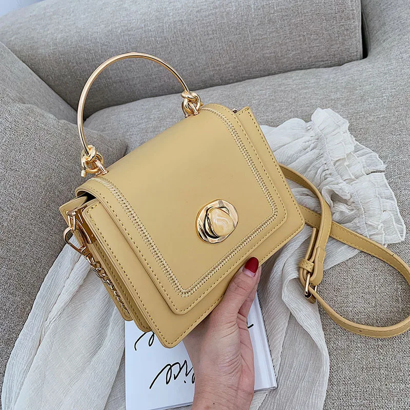 

JIULIN 2019 new Korean version of Joker portable messenger bag fashion texture chain shoulder small square bag