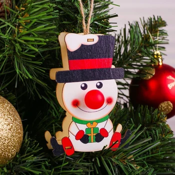 

Illuminated decor "Snowman with a gift"