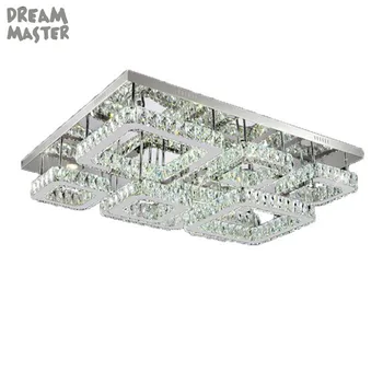 

Rectangle 196W LED Ceiling Lamp Home for Living Room Bedroom Dining Room Lustres led crystal Ceiling Light Fixture