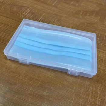 

1Pc Durable Face Mouth Mask Storage Box Dustproof Container Cosmetics Storage Case Portable PP Transparent Sundries Container