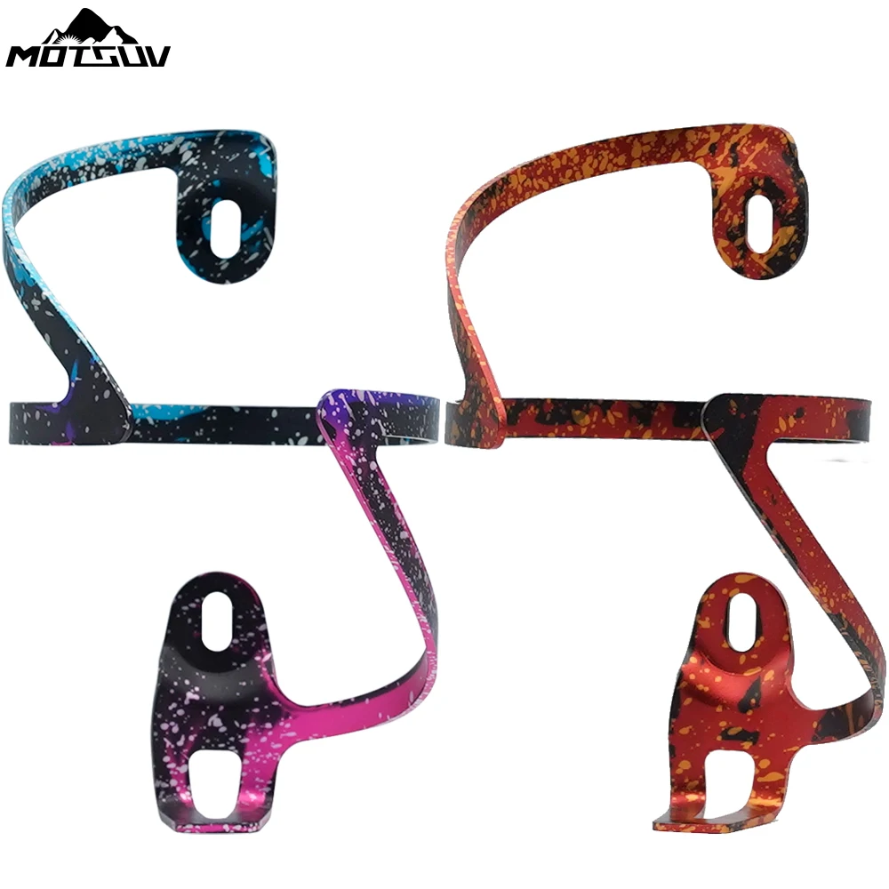 

MOTSUV bike Bottle Cage Ultralight Aluminum Alloy Water Holder Cycling Accessories For MTB Road Bicycle plating colorful Metal