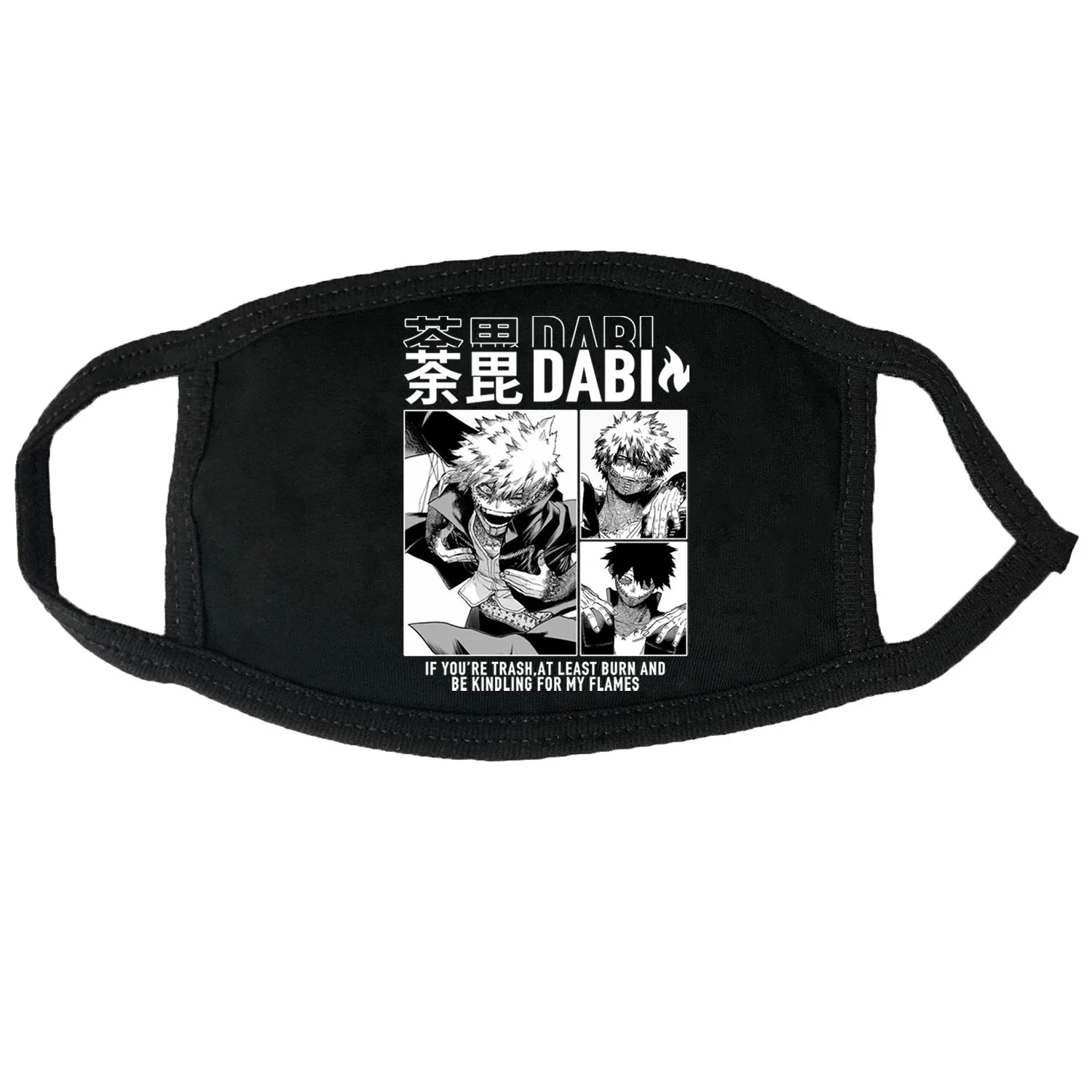 

Cotton Mask My Hero Academia Anime Cosplay Shoto Todoroki Print Japanese Fashion Cute White Adult Black Solid Unisex 2021 New