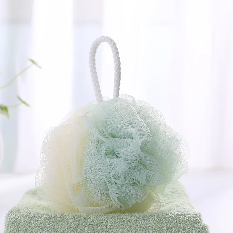 Green White Мода 11 см мяч для ванной ванны крутые шаровые банные полотенца Массажная Мочалка для тела Чистящая сетка душевая мочалка продукт для тела - Цвет: Green White