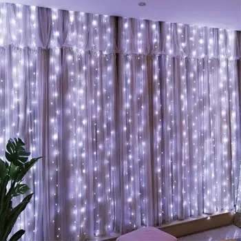 3M X 3M 300 Led Thuis Outdoor Kerstvakantie Decoratieve Wedding Xmas String Fairy Gordijn Slingers Strip Party lichten