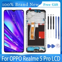 

6.3"Original For OPPO Realme 5 Pro LCD Display Touch Screen Digitizer Assembly Replacement Parts For Realme Q RMX1971 LCD