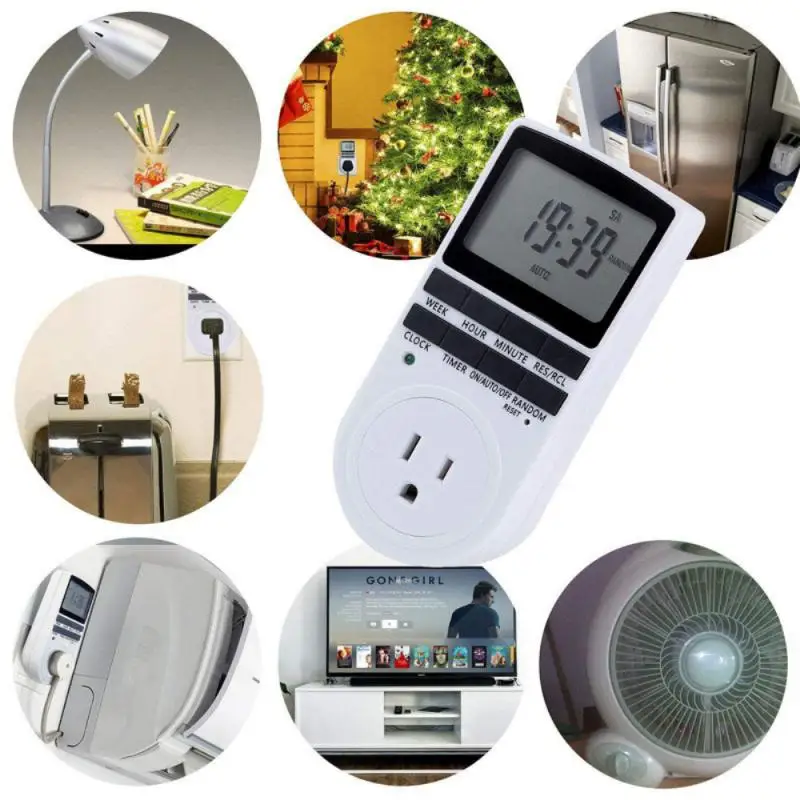 Electronic Digital Timer Switch EU UK US  Kitchen Timer 24 Hour Cyclic Programmable Timing Socket Energy Saving Digital Kitchen