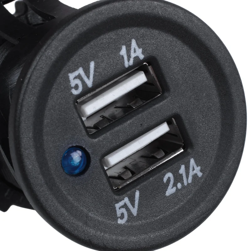 Гнездо адаптера 2 USB порта автомобильное зарядное устройство для автомобиля