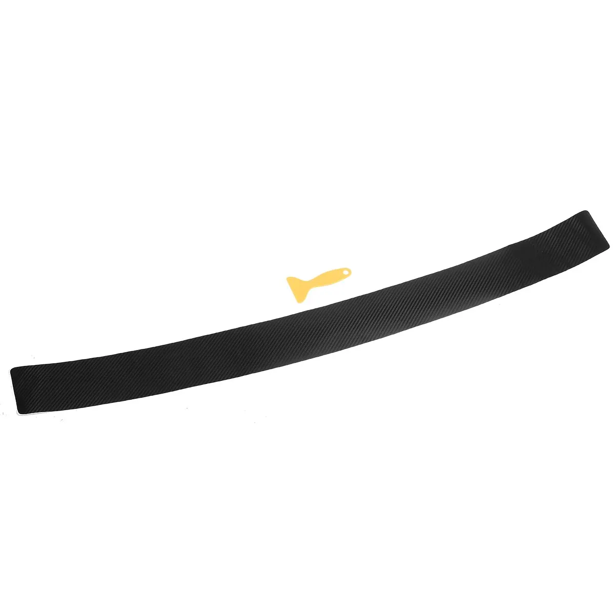 Mayitr Car Bumper Scuff Protective Sill Pedals Cover Carbon Fiber Style Car Rear Trunk Sill Plate Bumper Guard Sticker+Scraper