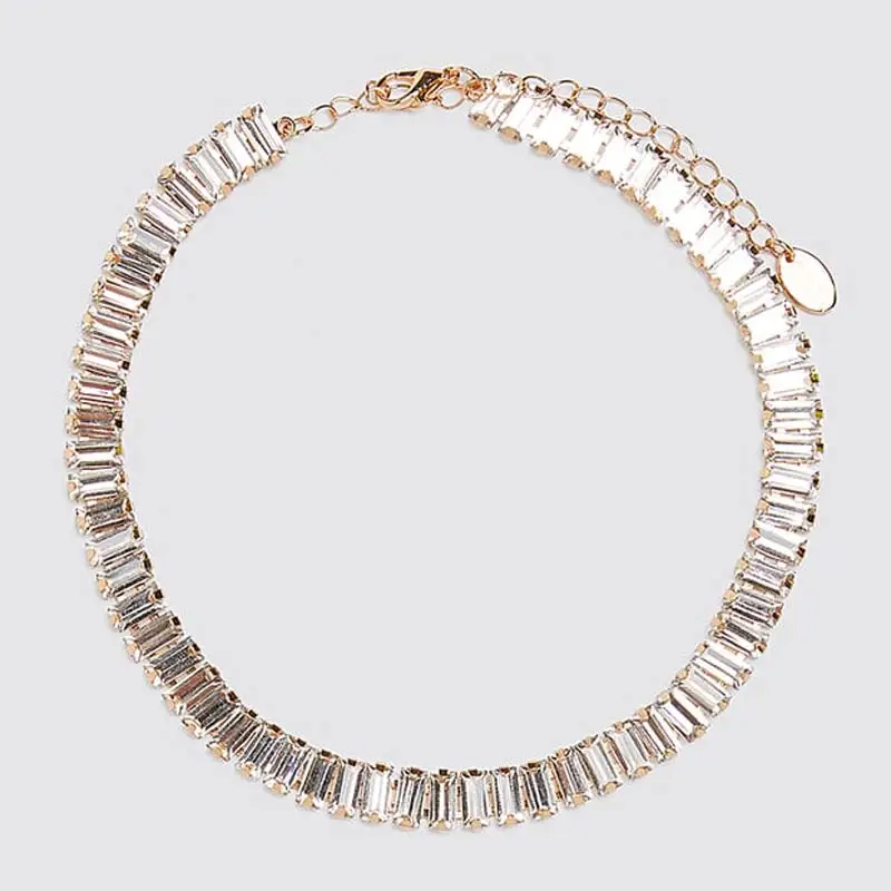 Miwens модное ожерелье-чокер ZA из смолы золотого металла для женщин Элегантное ожерелье со стеклянными кристаллами ограниченное количество ювелирных изделий подарки