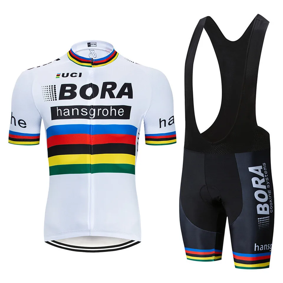 BORA Mens Cycling Clothing Bicycle Short Sleeve Cycling Jerseys Bib Shorts sets 