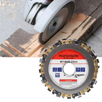 

115mm 22mm Diameter 9 Tooth Chainsaw Disc for Angle Grinders Circular Saw Blade Woodworking Cutting Wood Slotted Cutting Piece
