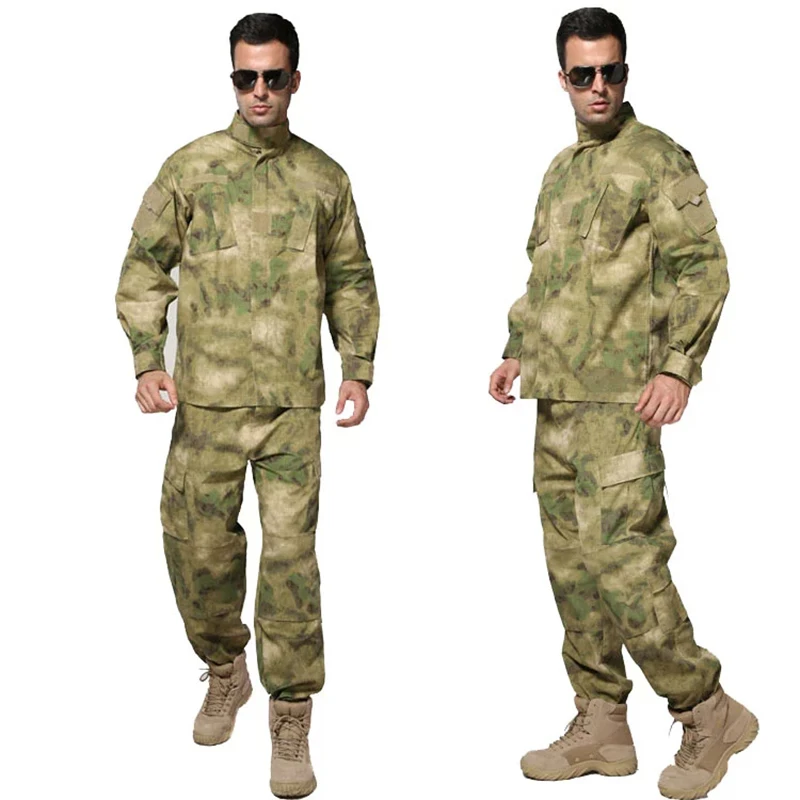

US Army Tactical German Flecktarn Uniform Combat Airsoft Shirt + Pants Camouflage Suit Special Forces Hunting Uniforms for Men's