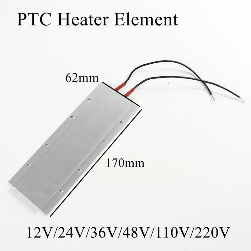 

170x62mm 220V PTC Heater Element Constant Thermostat Thermistor Air Heating Sensor Aluminum Shell 170*62mm