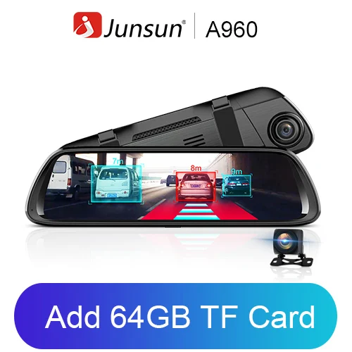 Junsun A960 Android 8.1 4G видеорегистратор GPS регистратор WiFi dash cam зеркало 9,88" видеорегистраторы автомобильные зеркало регистратор авторегистраторы зеркало видеорегистратор видеорегистратор зеркало - Название цвета: A960 Add 64G TF Card