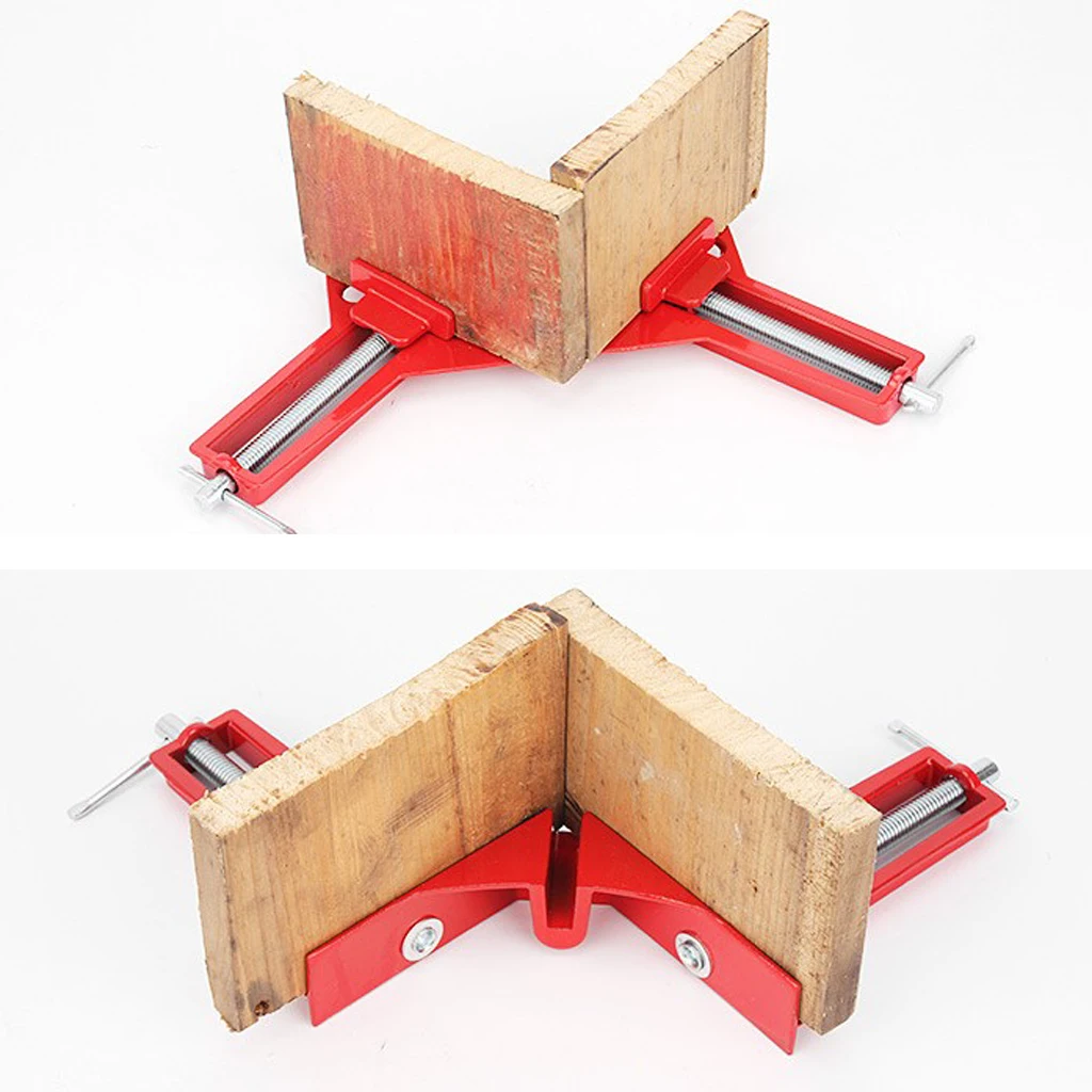 

90 Degrees Right Angle Miter Corner Clamp 3" Capacity Picture Frame Jig Red