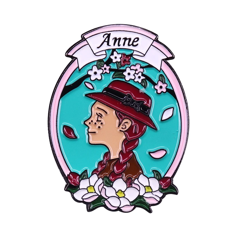 Anne of Green Gables брошь Милое детство героиня Л. М. Монтгомери книжный червь духов подарок