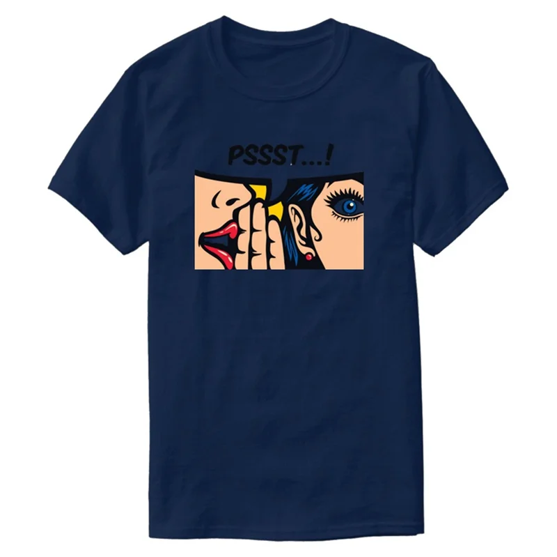 

Personalized Crazy Pssst T-Shirt Man Hilarious Army Green Harajuku Men And Women Tshirts Short Sleeve Camisas Shirt Top Tee