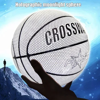 

Newly Holographic Basketball Glowing Reflective/Luminous for Night Sports Gifts Portable BN99