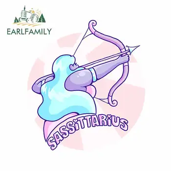 

EARLFAMILY 13cm x 11.5cm For Sassy Sagittarius Personality Creative Car Stickers Scratch-Proof Decal Vinyl Material Decoration