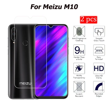 

2PCS Tempered Glass For Meizu M10 Screen Protector Scratch proof Smartphone LCD Film For Meizu M 10 Glass Cover Phone 6.5"