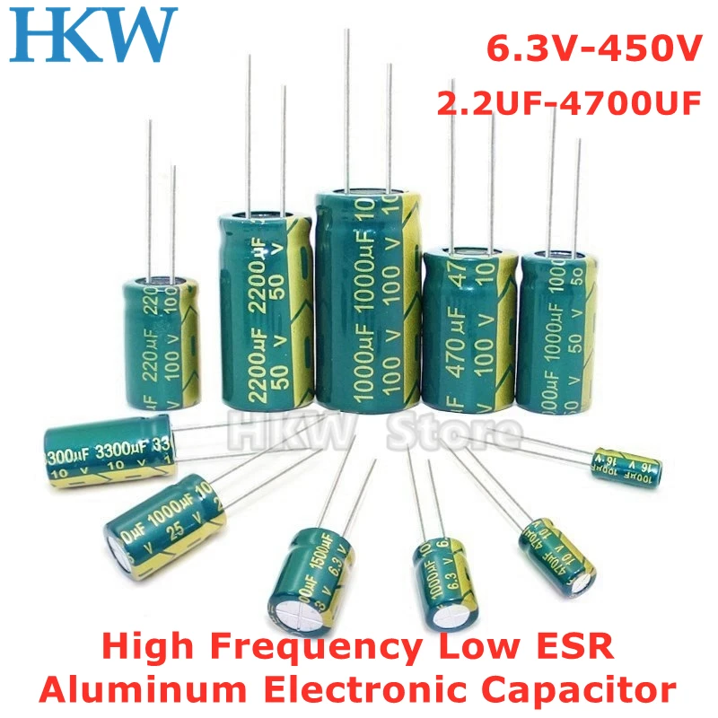 2-50pcs aluminium elektrolytické kondenzátor 6.3V 10V 16V 25V 63V 100V 400V vysoký frekvence nízko ESR 47UF 330UF 470UF 1000UF 2200UF 20%