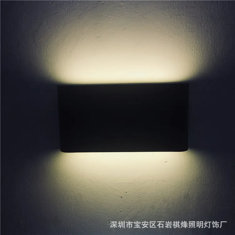 LED Modern Wall Lamp Outdoor Waterproof Wall Lamp Square Garden Lamp Exterior Wall Hallway Balcony Ultra-Thin-6w12w