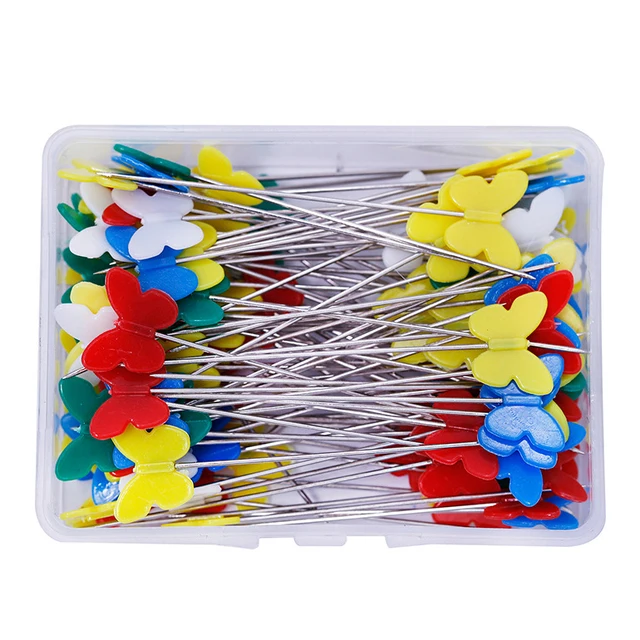50pcs/box Dressmaking Pins Embroidery Patchwork Pins DIY Handmade Sewing Patchwork Pins Big Head Pins Sewing Tool Needle Arts E