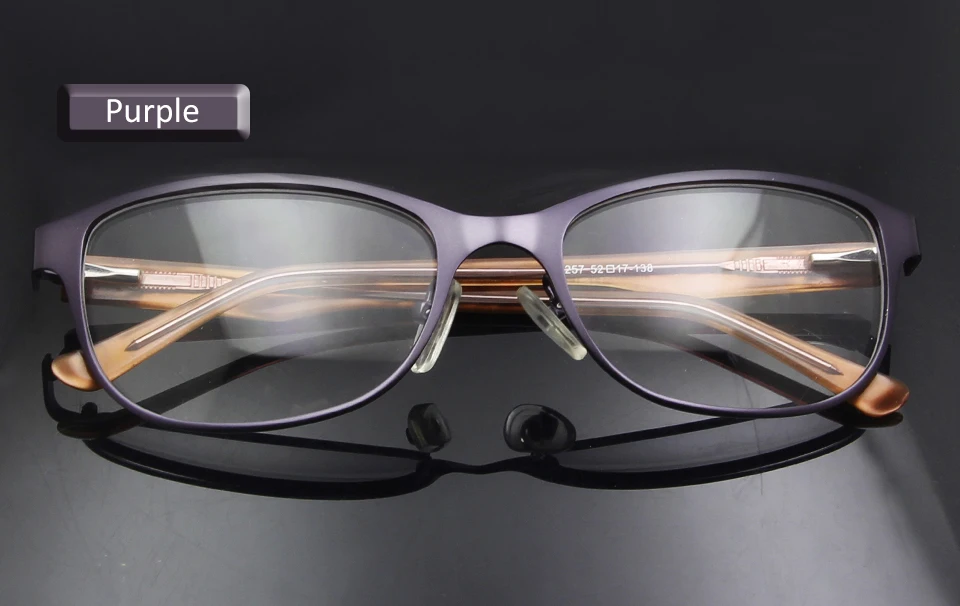 EYEWEAR purple Женские очки из металлического сплава кошачий глаз оправа женские ультралегкие очки ободковая оправа для очков женские очки ацетат Ноги - Цвет оправы: EYEWEAR purple