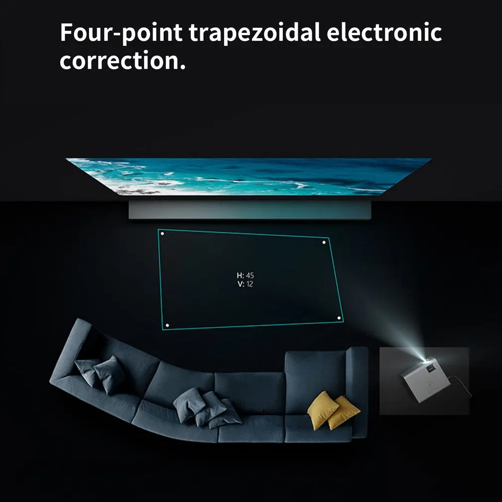 Rd825 проектор портативный мобильный телефон с тем же экраном версия светодиодный проектор поддерживает Hd 1080P проектор без Wi-Fi
