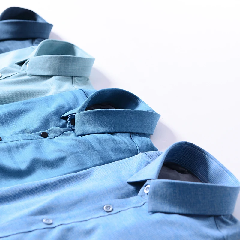 New Fashion Long Sleeve Men thick Slim Design Formal Shirt Winter Warm Brand Camisa Masculina Casual Male Dress Shirt