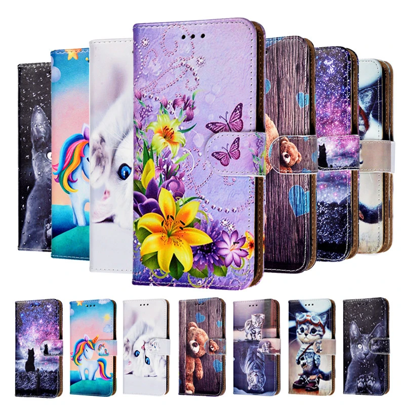 huawei pu case Luxury Leather Flip Wallet Cover Case For Huawei Honor 10 Fundas Cover Mate 8 9 10 20 Lite P30 Pro 6C 7X 8A 8C Silicone TPU Case huawei waterproof phone case