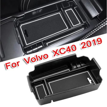 

For Volvo XC40 2019 Car Central Armrest Storage Box Organizer Tray Accessory New
