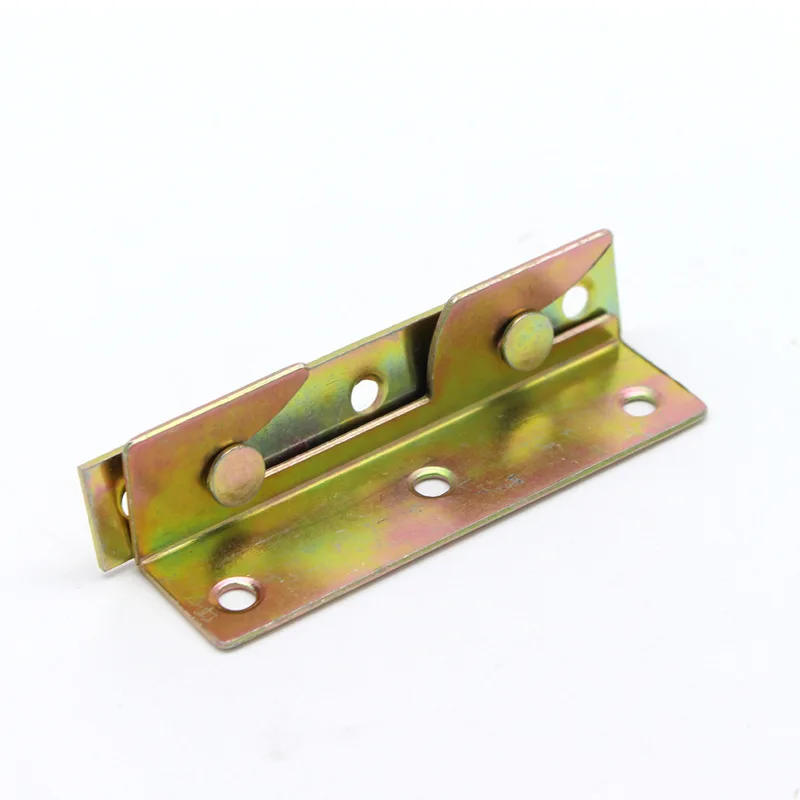 

1 Set Of Furniture Wood Bed Rail Brackets Snap Connectors Mount Hole Materials