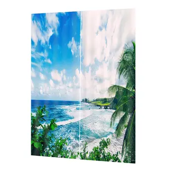 

2 Panels Sheer Curtains Voile Panels Windows Curtains for Room Kitchen DZGT05 Blackout Curtain Grommet Curtains