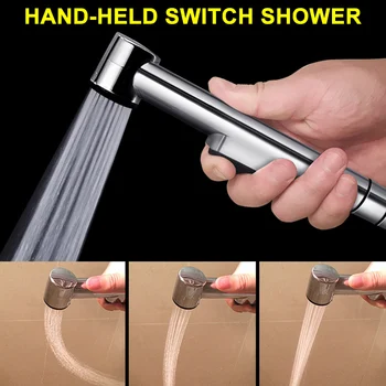 

1pcs Hand-held Switch Clean Body Bidet Nozzle Spray Shower Head Toilet Kitchen Garden Flusher THIN889