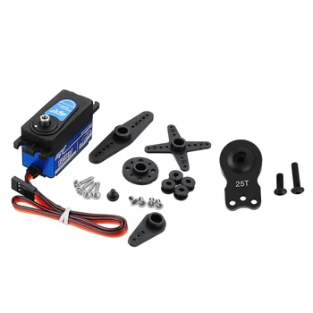 

Spt4412Lv 12Kg Digital Servo Large Torque Metal Gear Short Body with 25T Aluminum Shock Absorber Servo Arm 3 Hole Style