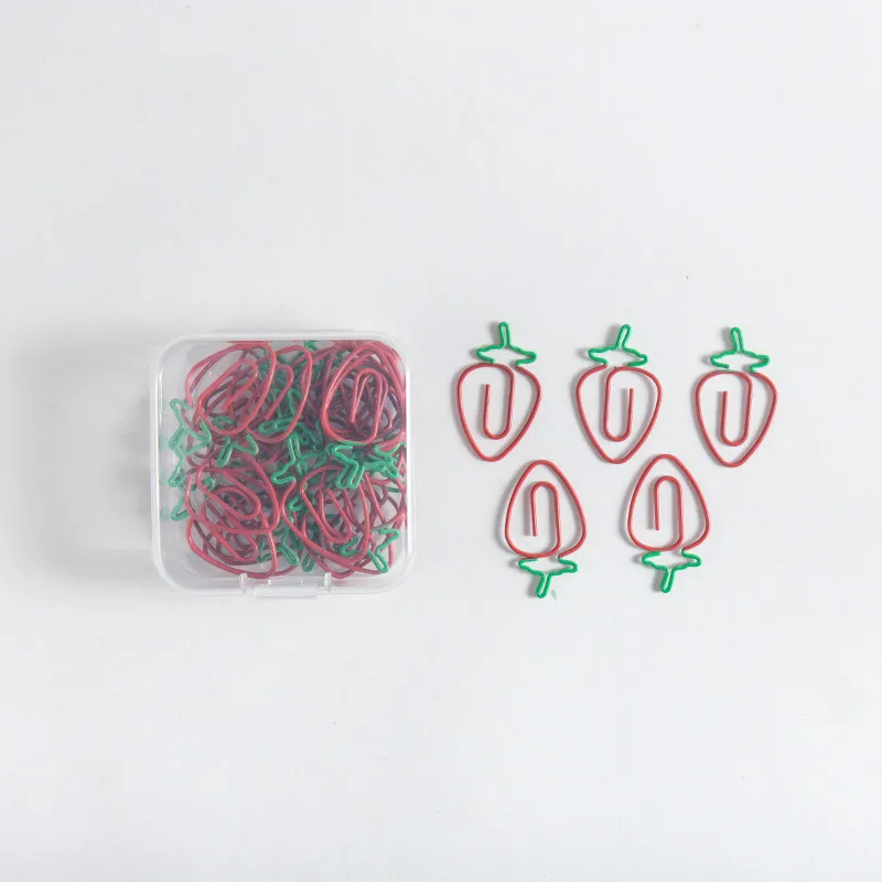 Stationery Strawberry Paper Clip Office Table Accessories