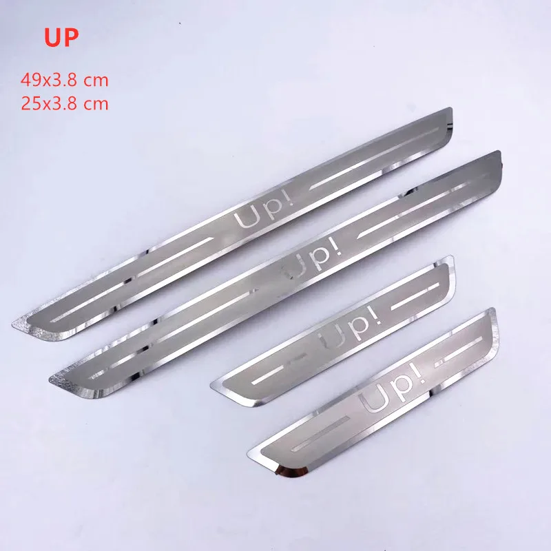 2pcs ultra-thin Stainless Steel Door Sill Scuff Plate For 2016-2020 Volkswagen VW UP 121 122 BL1 BL2 car accessories styling | Автомобили