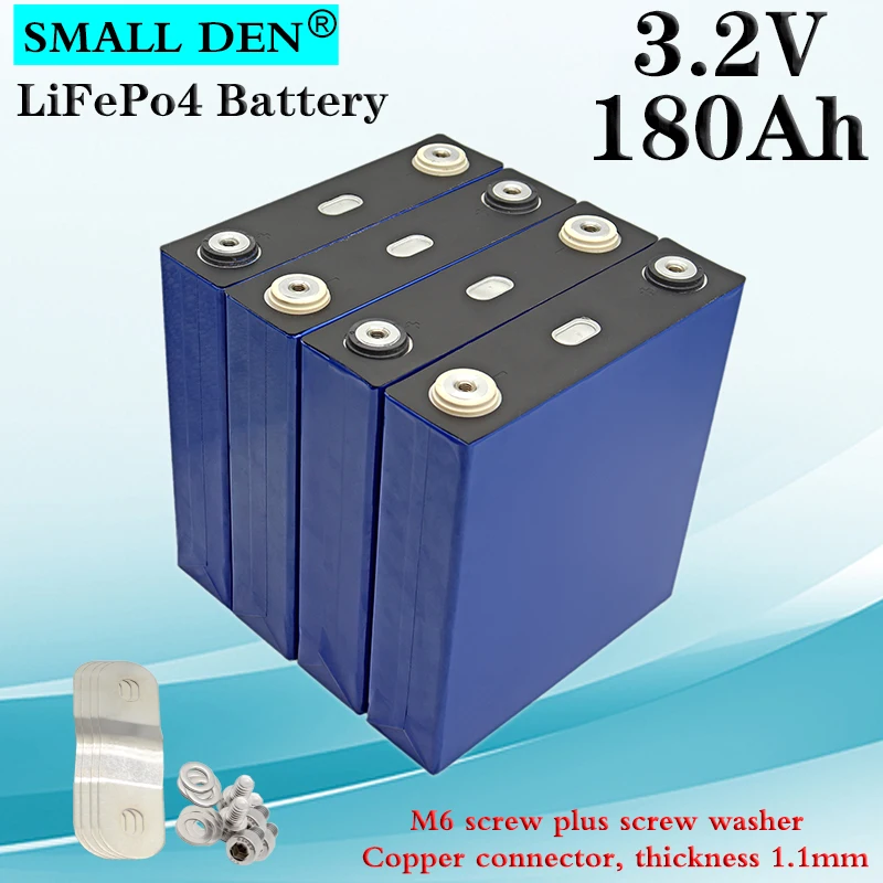 

New 4PCS 3.2V 176Ah 180Ah lifepo4 Battery pack 12V 24V Solar System RV electric vehicle golf car backup power EU US TAX FREE